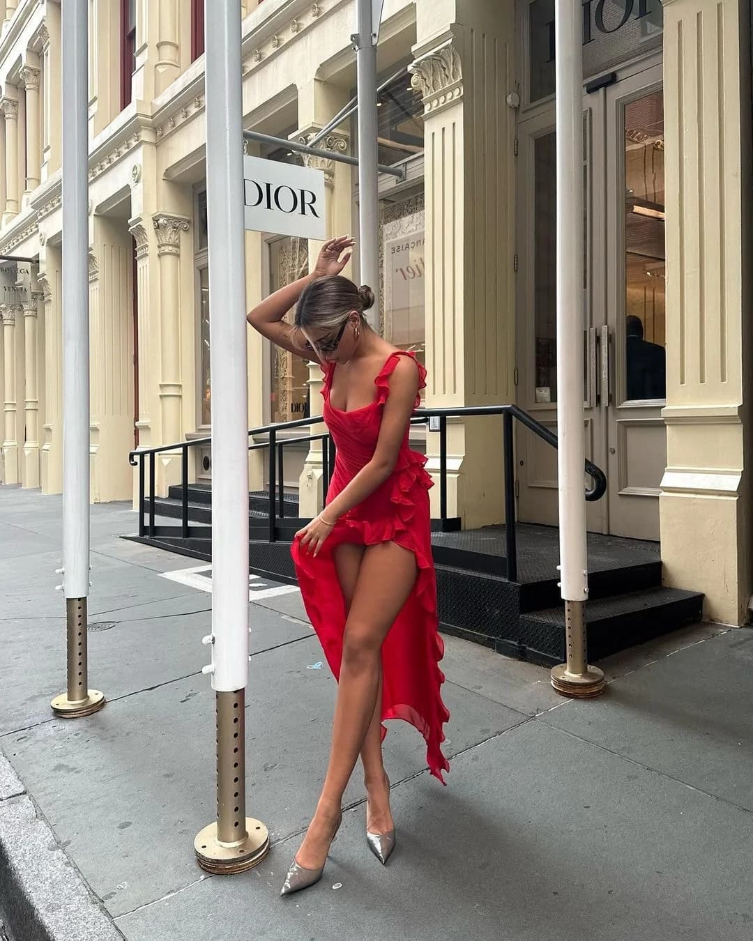 2024 Estate Maxi Vestito da Donna Vintage Elegante Volant Senza Maniche Moda Senza Maniche Sottile Backless Irregolare Nappa Abiti Veste