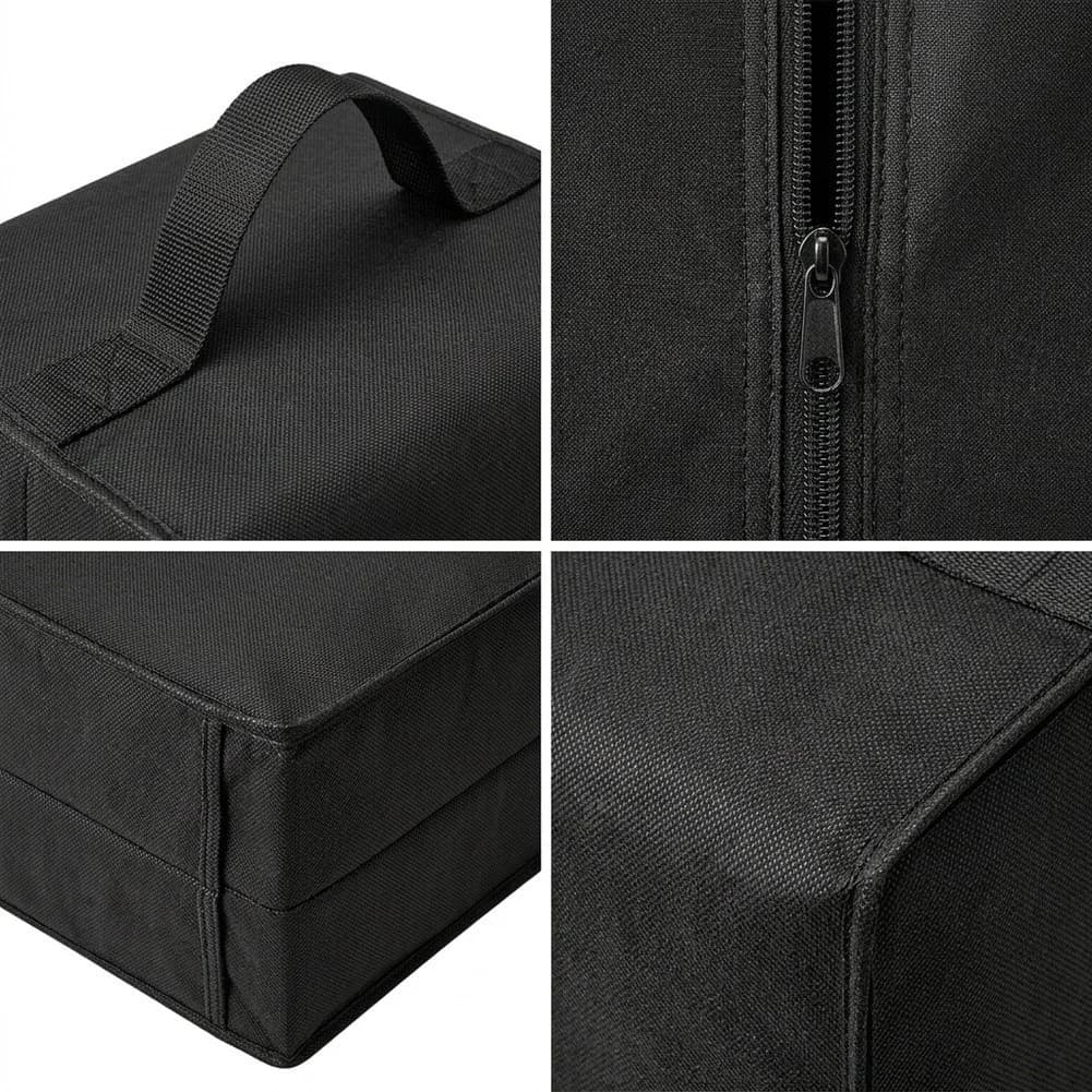 Waterproof Cover for Ice Shaver Machine 600D Black Fabric 38 x 25 x 48 cm Compatible with For Snow Cone Makers