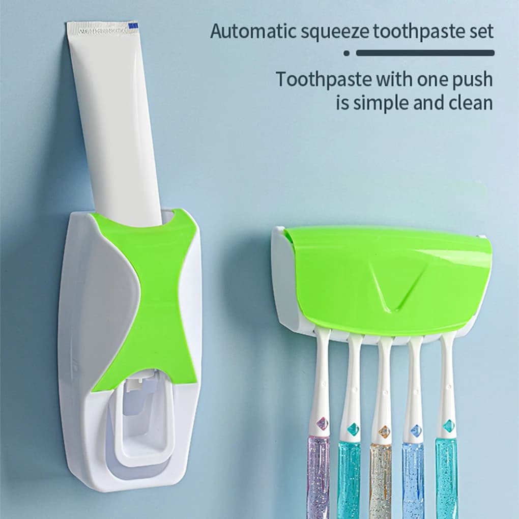 Dispenser automatico di dentifricio Porta spazzolino Accessori Verde