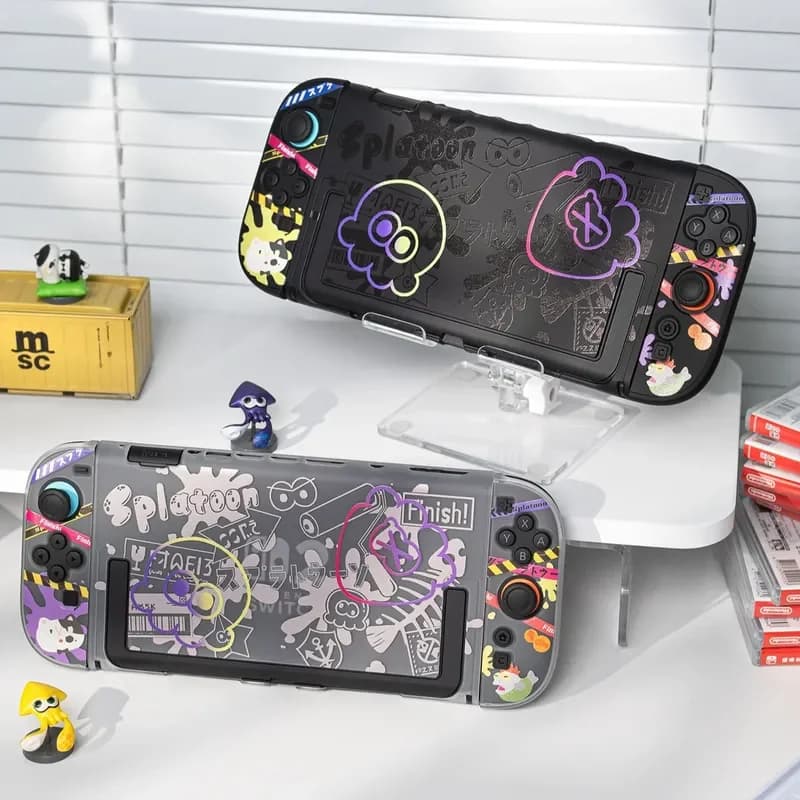 Custodia Protettiva Anime per Nintendo Switch 2/OLED, Cover Rigida per Controller Divisibili Joy-Con, Accessori per Console da Gioco