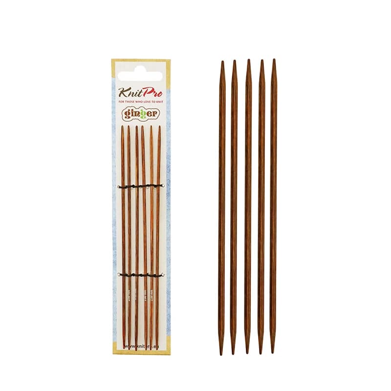 KnitPro Ginger Double Pointed Knitting Needles 15cm, 2.0mm-8mm Available