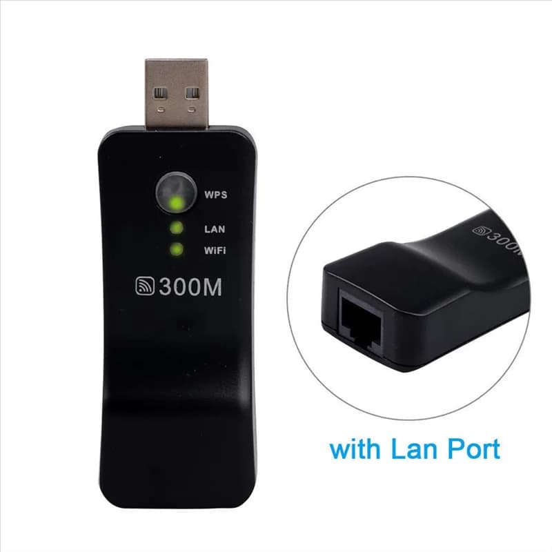 GROCE-Wireless USB 300Mpbs USB Wireless Wifi Smart TV Adattatore di rete Ripetitore di rete Ethernet