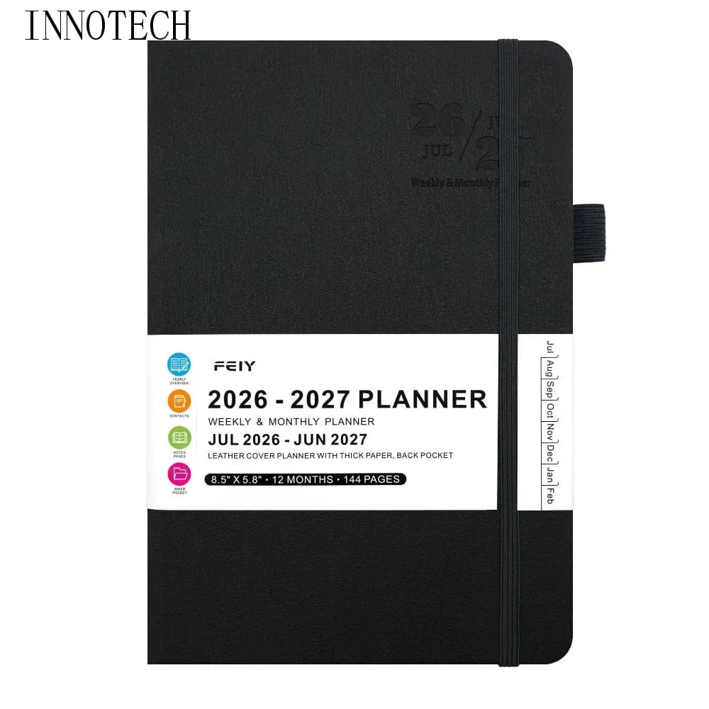 Agenda A5 2026-2027 in Inglese, Pratico Planner con Pagine Spesse, Multifunzionale per la Gestione del Tempo, Regalo Ideale