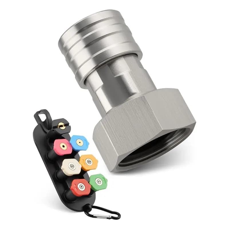 AWAH Quick Connect Garden Hose Adapter 3/4" To 1/4", Leak-Proof Pressure Washer Hose, GHT To Pressure Washer Fit