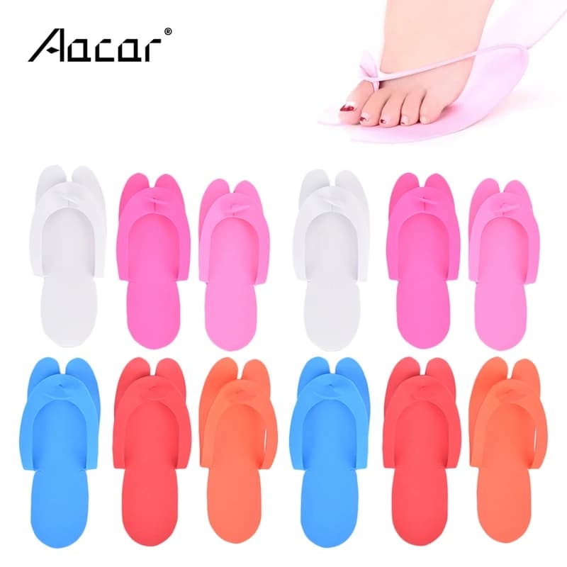 12 paia di pantofole in schiuma usa e getta Manicure Spa Pedicure sandali schiuma Pedicure Slippper per Salon Spa Pedicure Flip Flop Tools