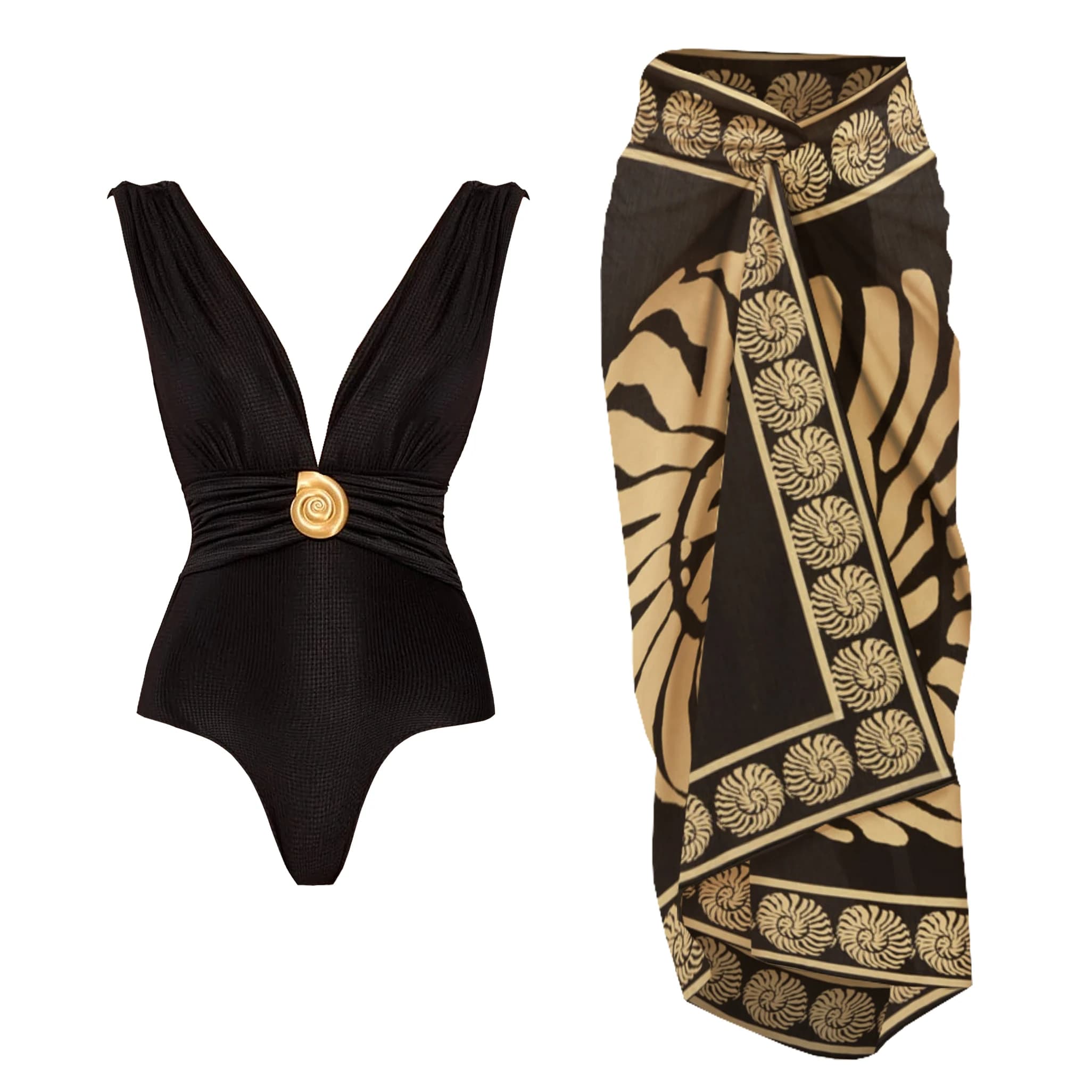 Costume da bagno intero sexy da donna con scollo a V profondo, 2 pezzi, bikini lucido a stella 2025, vita alta, body da spiaggia