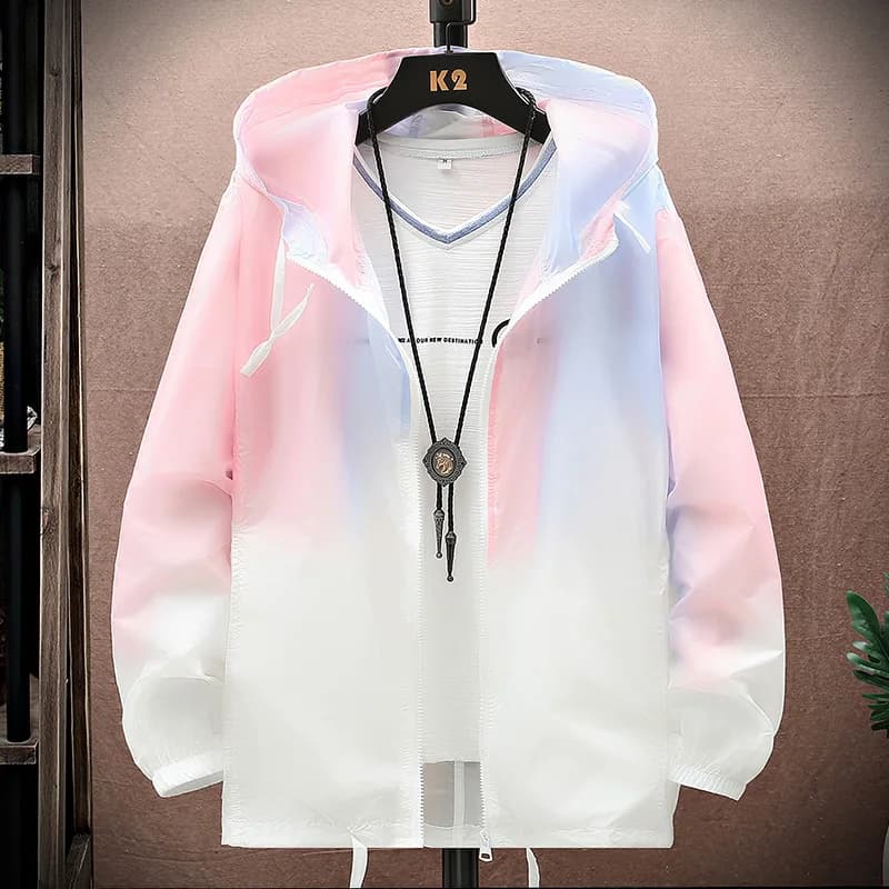 Giacca Donna 2026 Estiva Sfumata Y2K Hip con Cappuccio Leggera Sottile Antivento Cappotto Donna con Cappuccio Veste Femme Giacche Abbigliamento