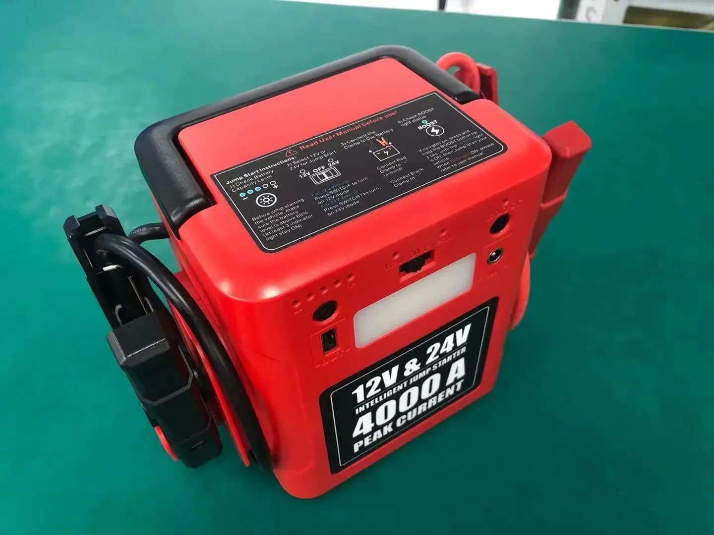 Ponticello batteria per auto 4000A con avviamento di emergenza per camion impermeabile 12V/24V