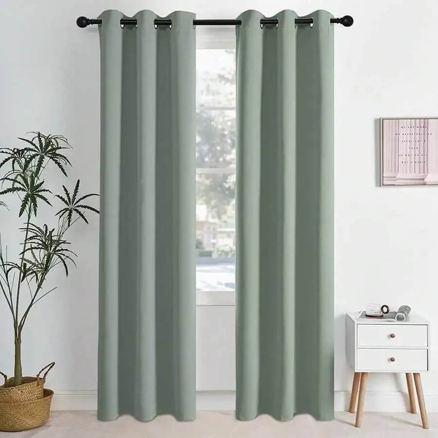 Blackout Curtains 84 Inches Long 2 Panels Living Room Bedroom Office Thermal Insulated Solid Grommet Noise Reducing