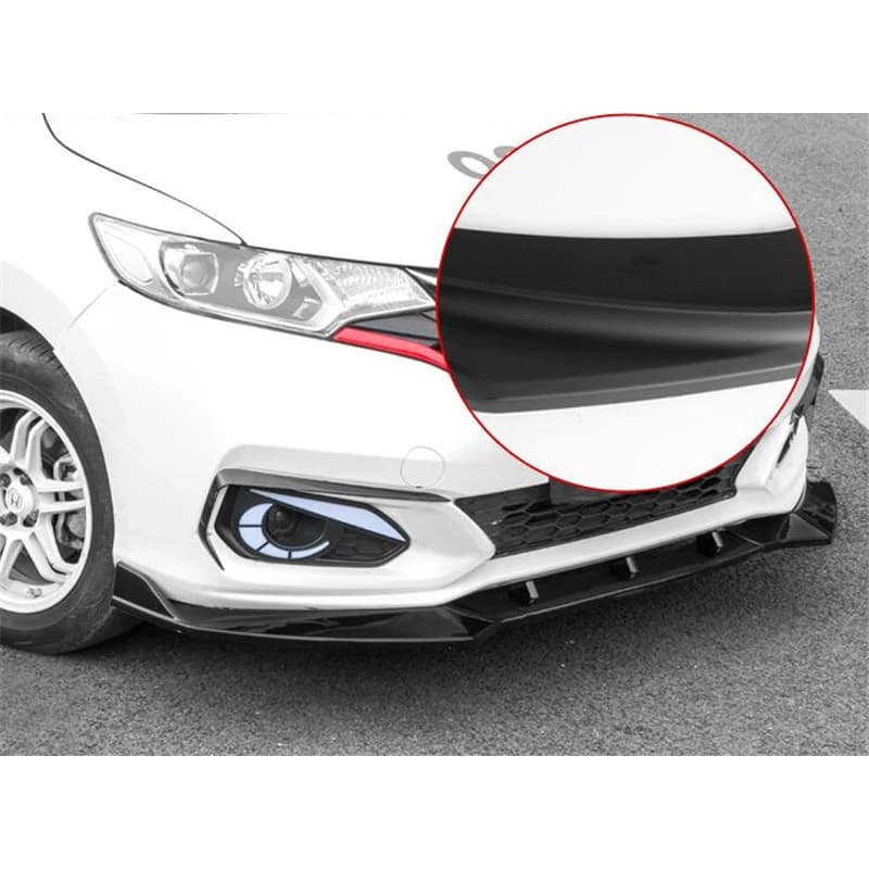 For Honda Fit Jazz 2018 2019 2020 Year ABS Diffuser Front Panel Cover Splitter Accessories Body Kit Spoiler
