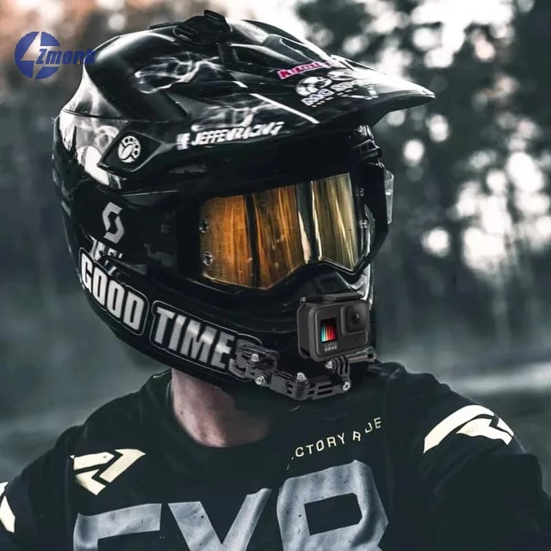New！4/5/7Pcs Full Face Holder Accessories Strap Motorcycle Helmet Mount For 13 12 11 10 Yi Osmo Action Sports Camera Mount