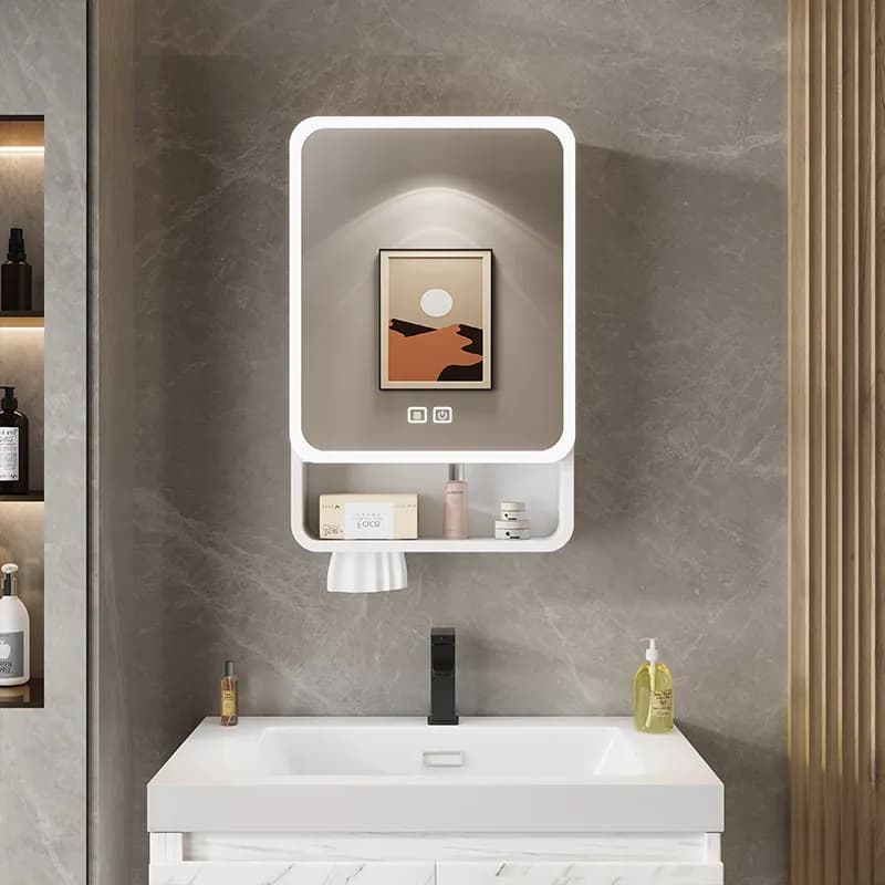 Organizer Mirror Bathroom Cabinet Storage Shelves Paper Decorations Skincare Cupboard Small Modern Gabinete Trendy Furniture