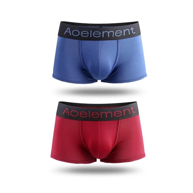 3 pezzi di boxer da uomo in seta ghiaccio, traspiranti, dal design giovanile, ideali per l'estate, pantaloncini a quattro angoli.