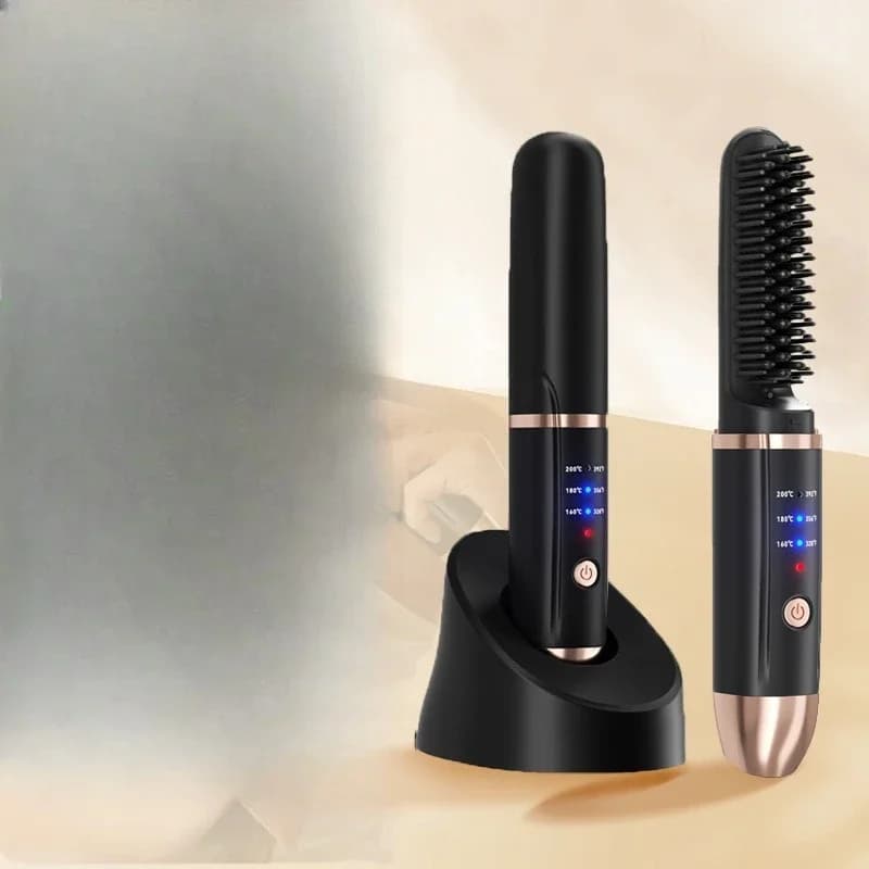Piastra per capelli senza fili con ioni negativi, non danneggia i capelli, piastra lisciante e arricciacapelli multifunzione.