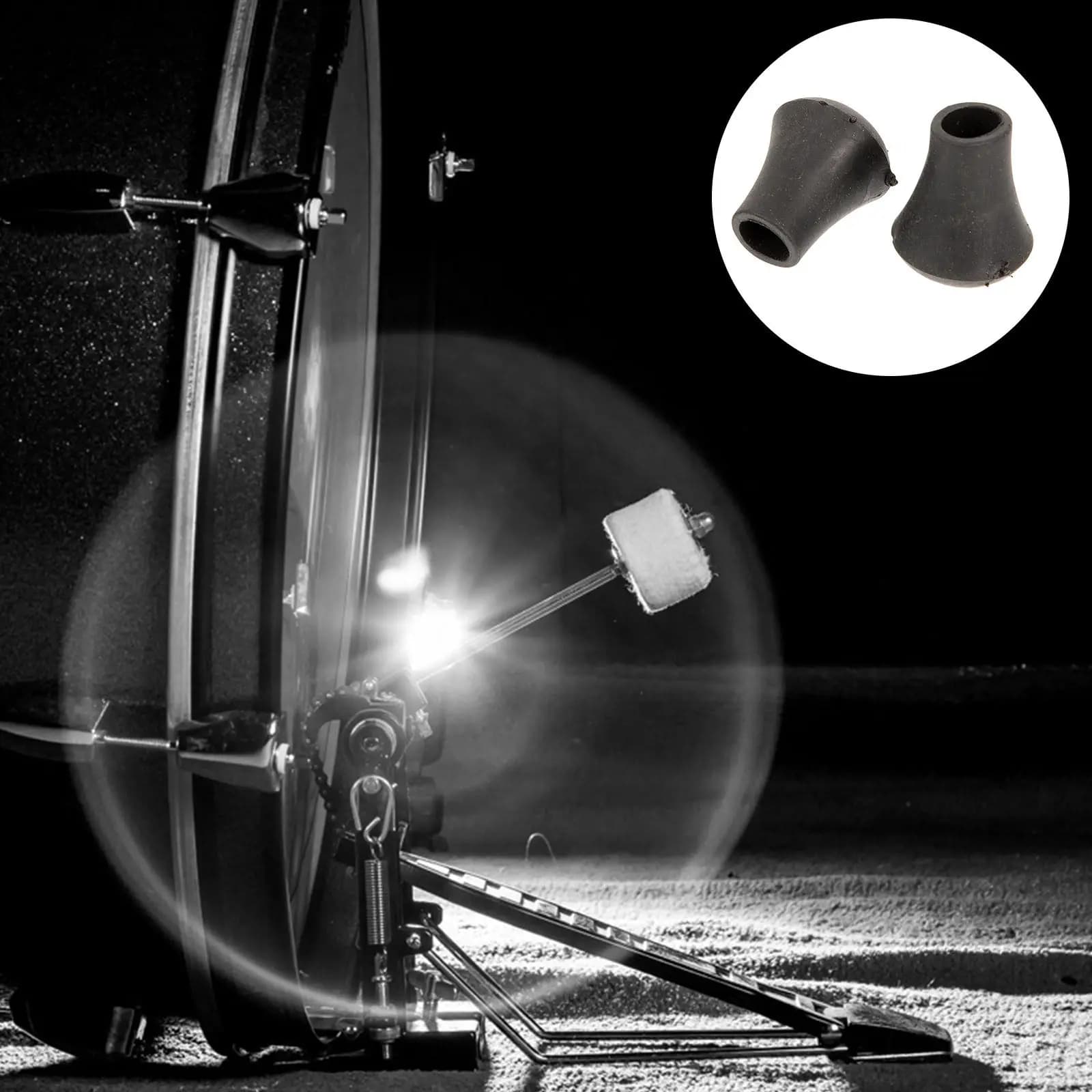 20 Pezzi di Coperture in Gomma per Batteria, Cuscinetti Antiscivolo per Piedi di Batteria, Accessori di Ricambio per Batterie Elettroniche e Acustiche