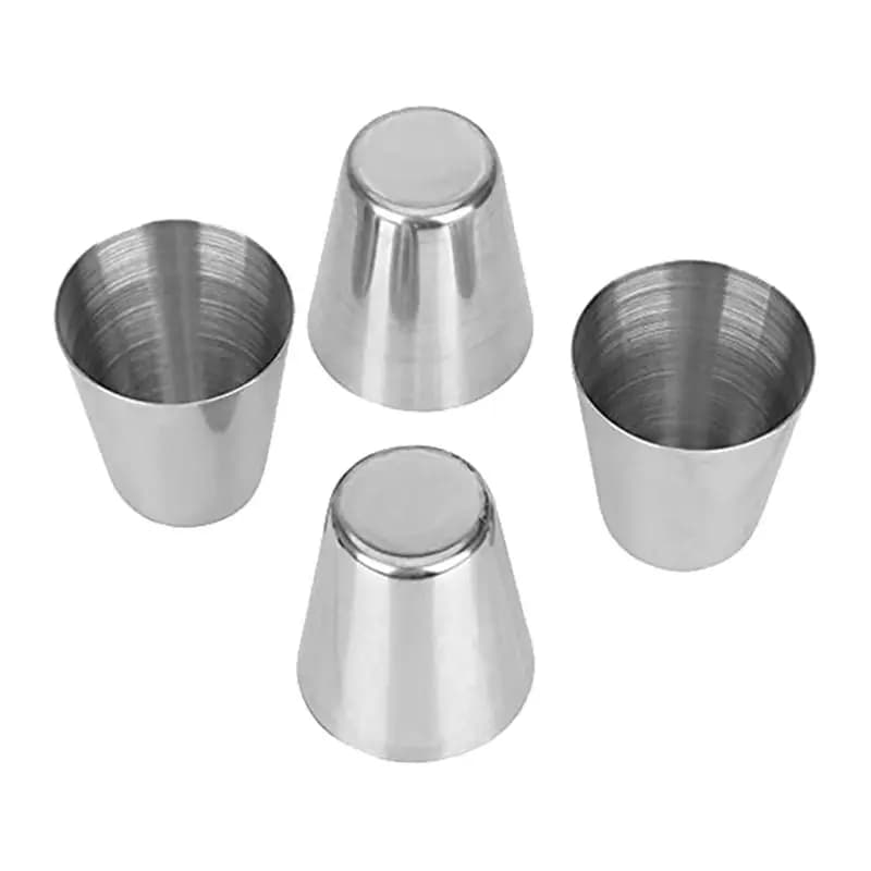 AA81-75 Pcs Stainless Steel Shot Glasses Drinking Vessel,30Ml(1Oz) Camping Travel Coffee Tea Cup,For Whiskey Tequila Liquor
