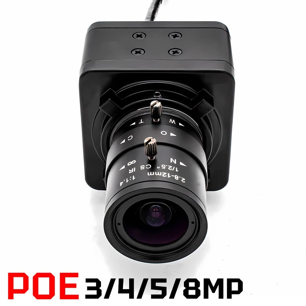 3/4/5/8MP MINI IP Camera 2.8-12mm Varifocal Lens Support Onvif RTSP H.265 P2P CCTV System For POE NVR System Surveillance Webcam