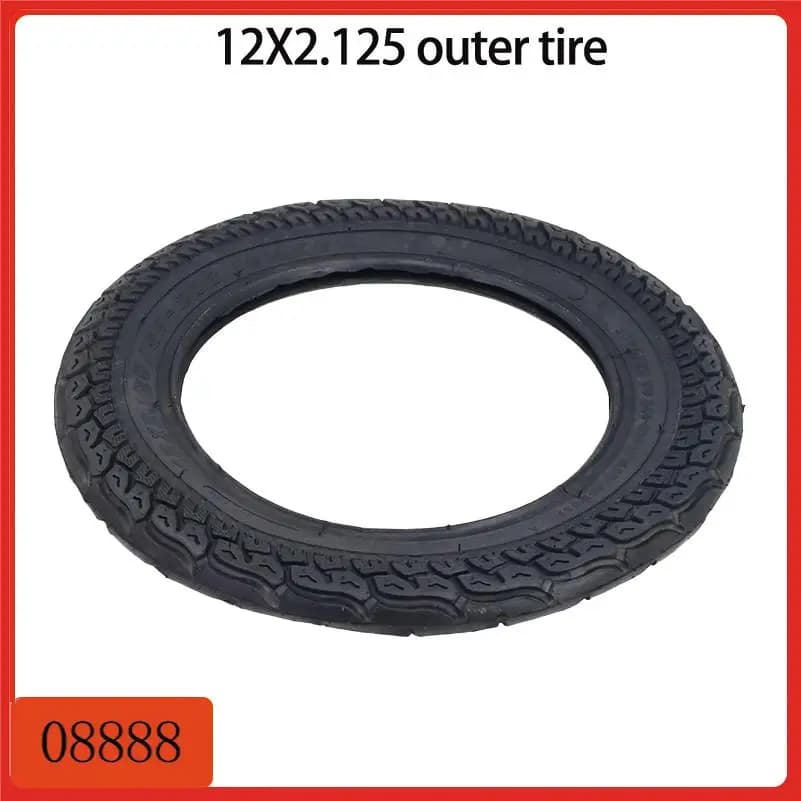 Pneumatici per bicicletta Premium da 12 pollici 12x2.125 - Kit completo per la sostituzione di ruote interne ed esterne