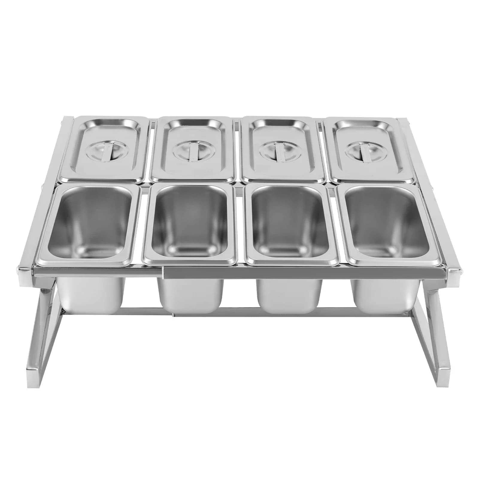 Portaspezie da cucina a 8 scomparti, organizer per spezie dal design triangolare, ripiano inclinato, set portaspezie a 1/9 scomparti