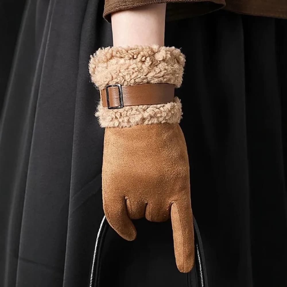 Women's Winter Gloves in Dita Intere, Spessi e Antivento, in Pile, Antifreddo, Hot, for Cycling, Women's Gift/Gifts
