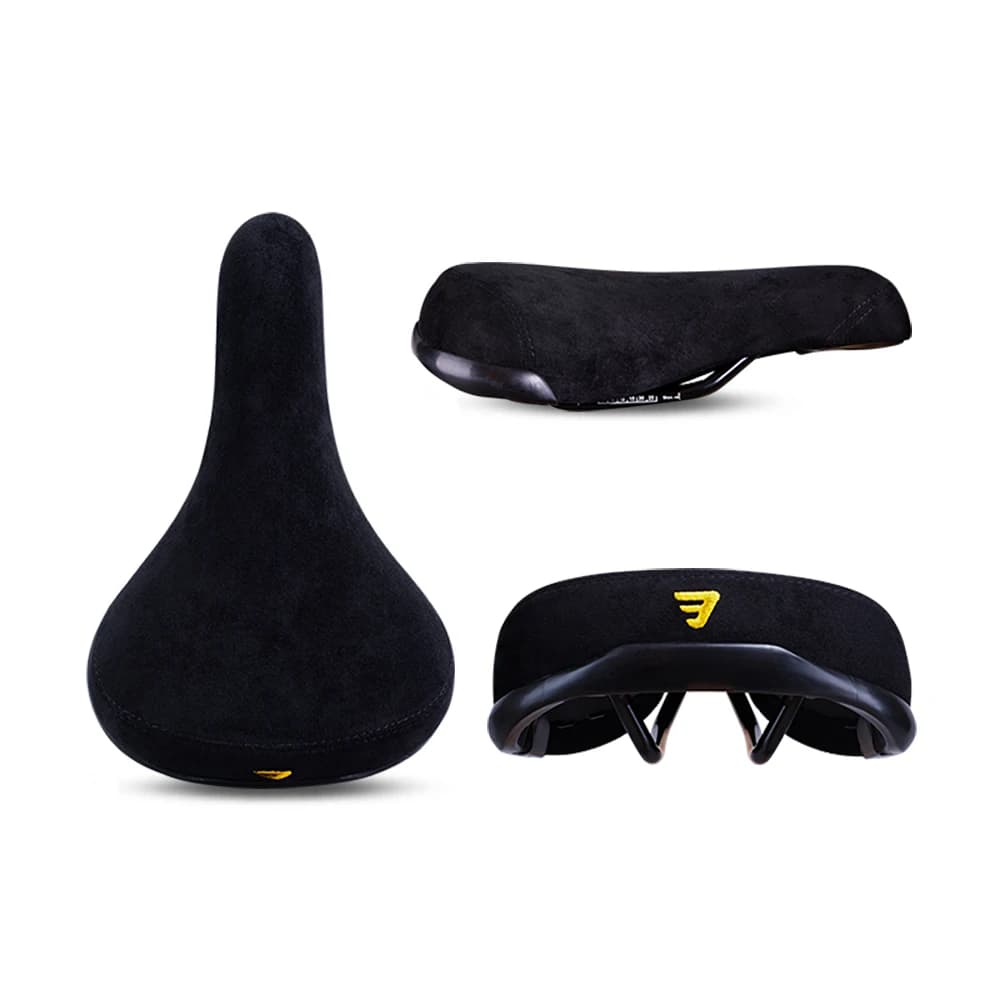 Funsea Bicycle Seat Wheelie black with logo Bicycle Seats Flannel Bike Seats Embroidered Logo 8 mm guide