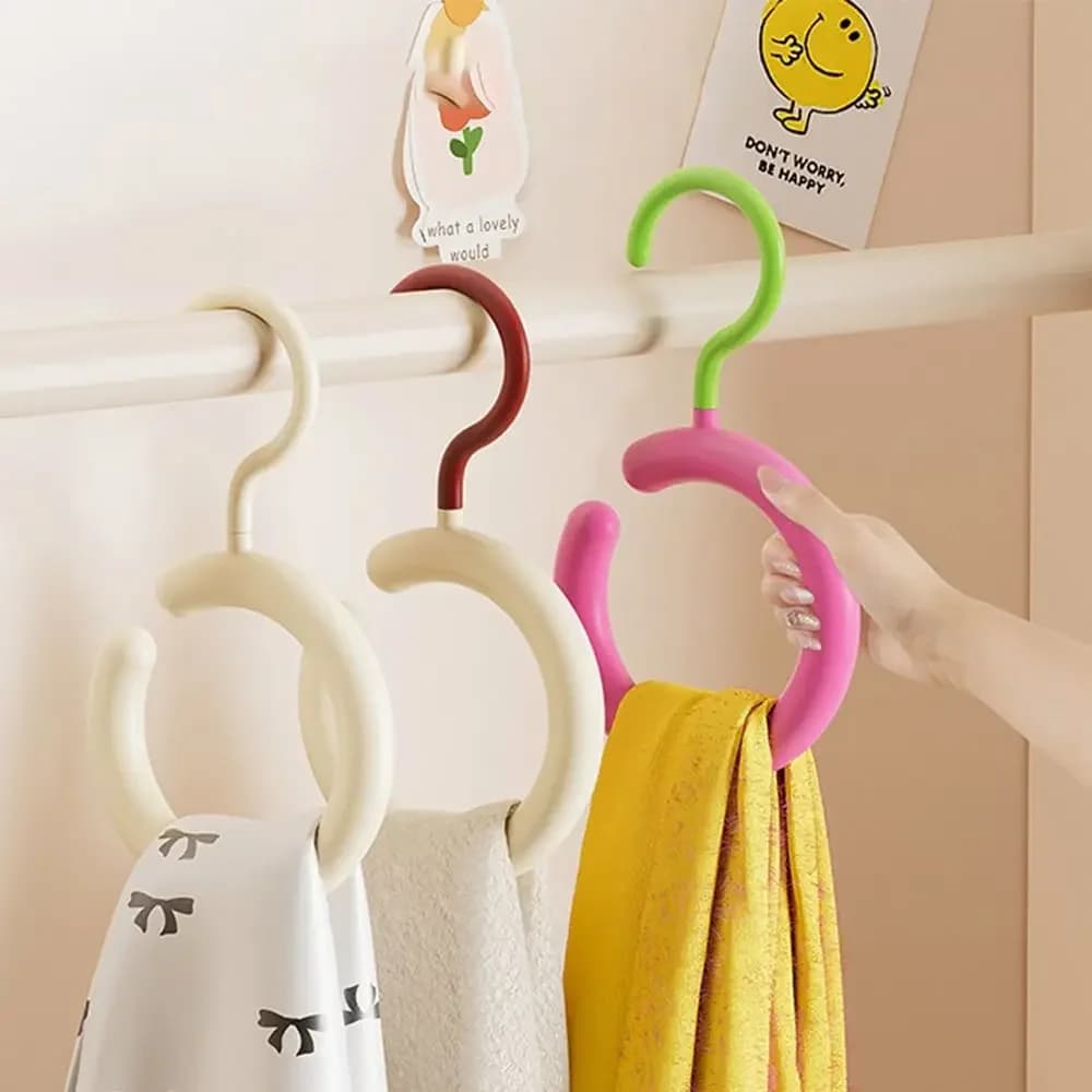 CANBOUNGifts Appendiabiti multifunzionale per la casa Appendiabiti portatile girevole rotondo per cravatte per sciarpe Gancio per dopamina