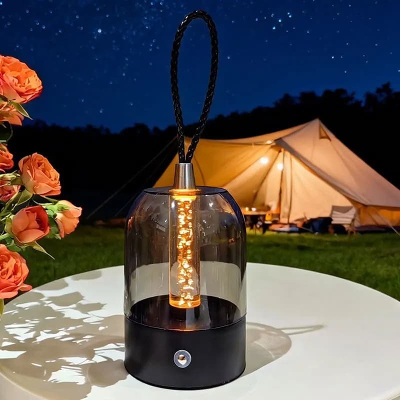 Lampada da Tavolo da Campeggio 2026 di Tendenza, Luce d'Atmosfera per Ristoranti, Luce Decorativa per la Casa Transfrontaliera, Ricarica Notturna di Alta Gamma