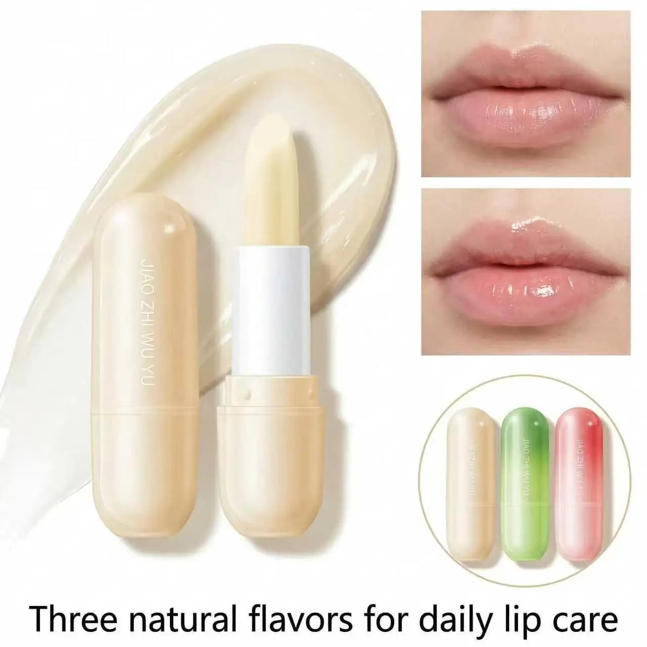 3 Pack Fruit Lip Balm Trio Moisturizing Anti Dry Non Sticky Plump Lips Daily Care Elegant Packaging Ideal Holiday Present