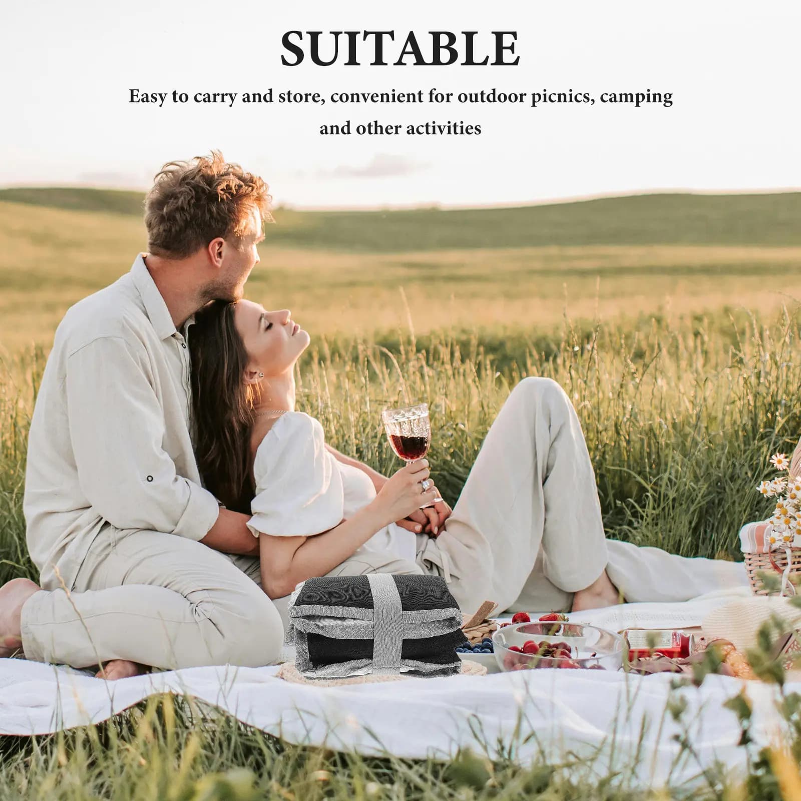 Oxford Fabric Folding Cushion for Outer, Thickness in Pearled Cotton, Waterproof, Picnic Sitting Mat, Camping, Hiking