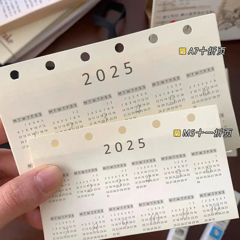 5Sheets/Lot M5 A7 Loose Leaf Notebook Refill Spiral Binder Inner Page 11/10 Fold Inside Paper Sketchbook Accessories Stationery