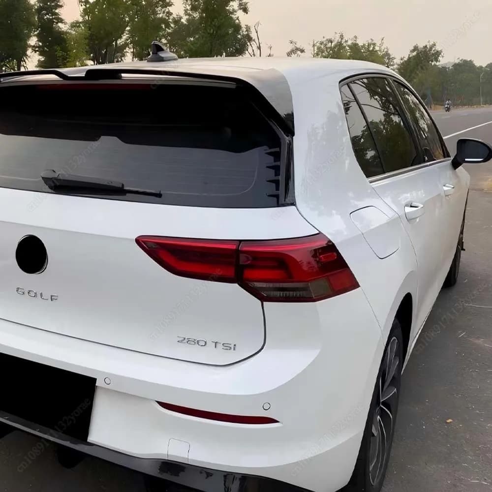 2 pezzi auto lunotto spoiler laterale diffusore ala per VW Golf 8 MK8 GTI GTD TSI TDI R-line 2020-2024 + kit corpo vettura rivestimento nero lucido