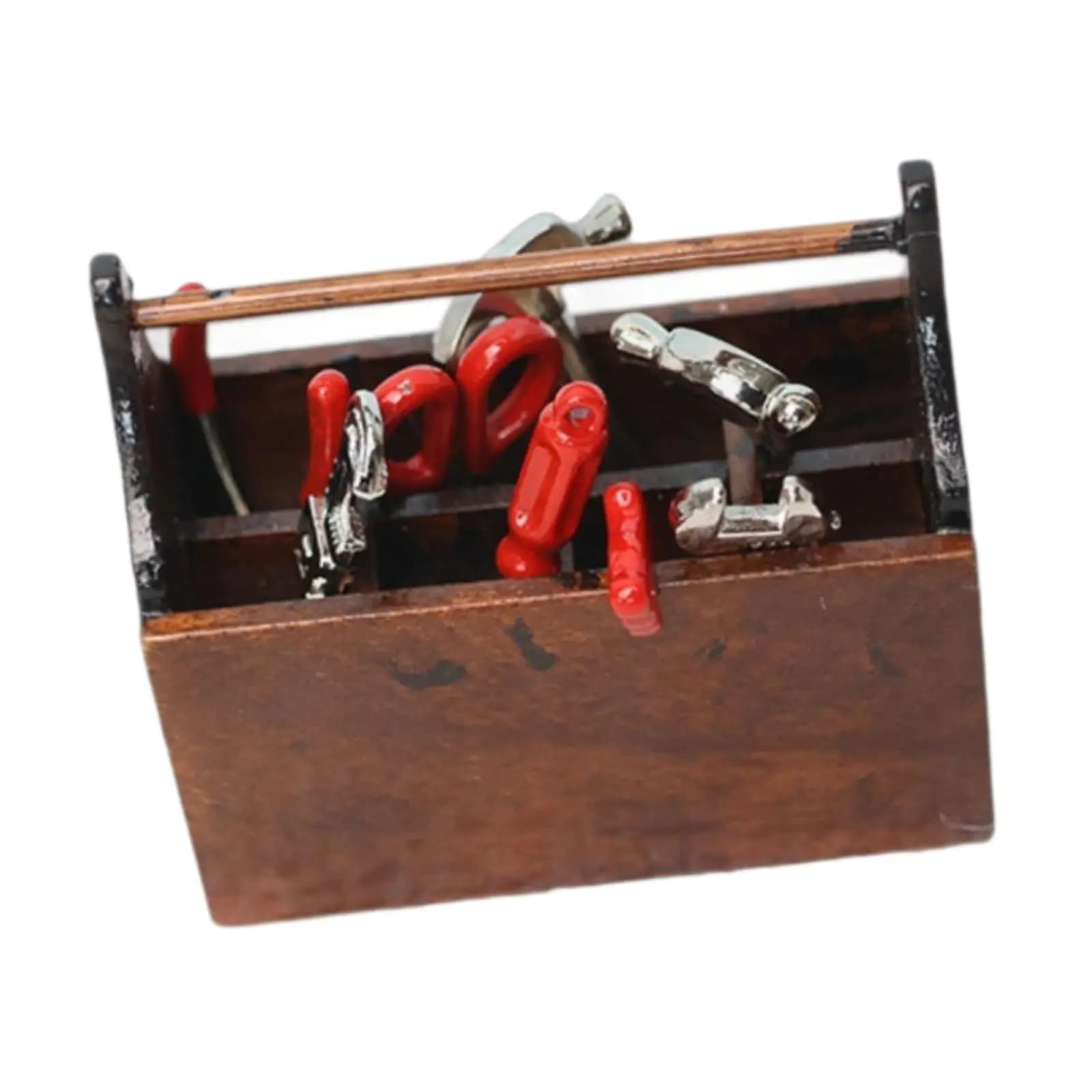 Cassetta degli Attrezzi in Miniatura 1/12, Accessori per Case delle Bambole, Strumenti Simulati in Miniatura per Fai-da-Te