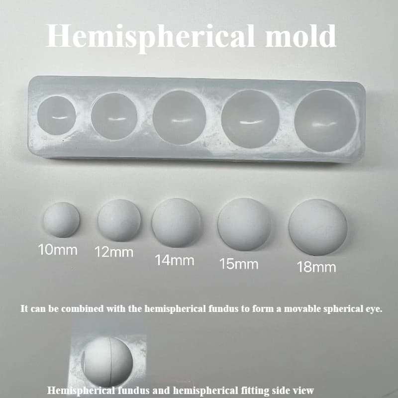 Semi-circular Silicone Mold Handmade DIY Ultra-light Clay Resin Clay Make Eye Accessories Decorative Items Semi-circular Mold