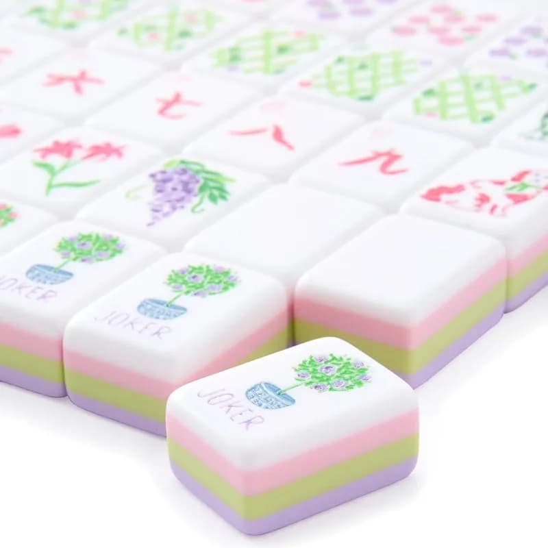 Set di Mahjong Americano in Acrilico Viola Chiaro, Tessere di Lusso in Cristallo Lavorate a Mano per Regalo o Uso Domestico