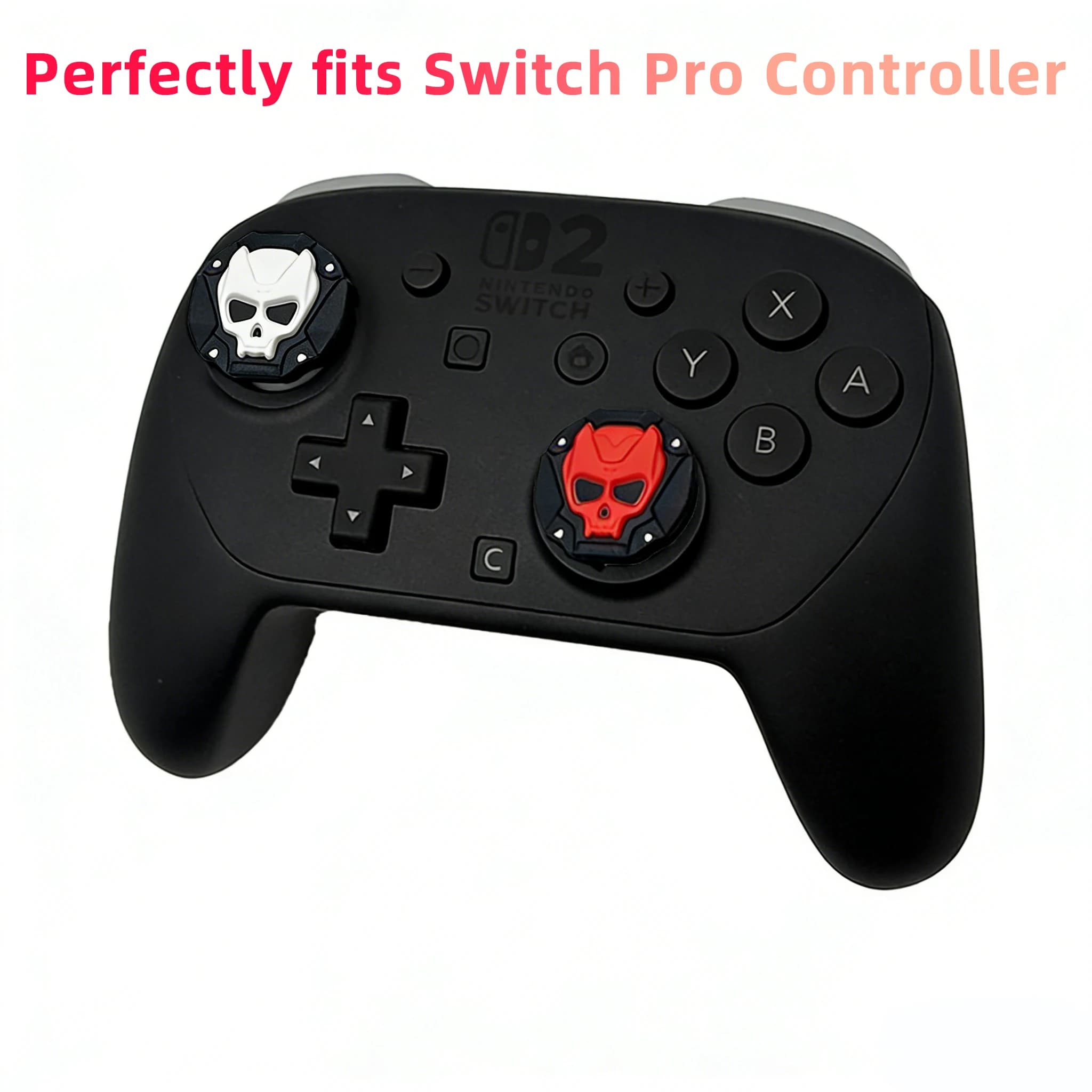 Manopole per pollice con teschio per Switch2 Joycon Switch2 Pro Controller Copri stick analogico Accessori di gioco per PS5 XBOX Tappo joystick