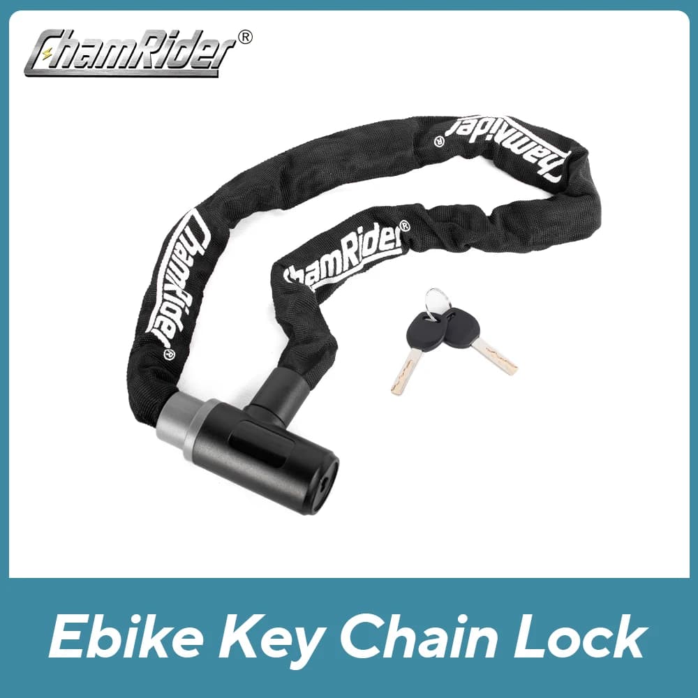 Lucchetto per catena per bici elettrica ad alta sicurezza ChamRider con 2 chiavi – Accessorio per bicicletta antifurto, portatile e durevole