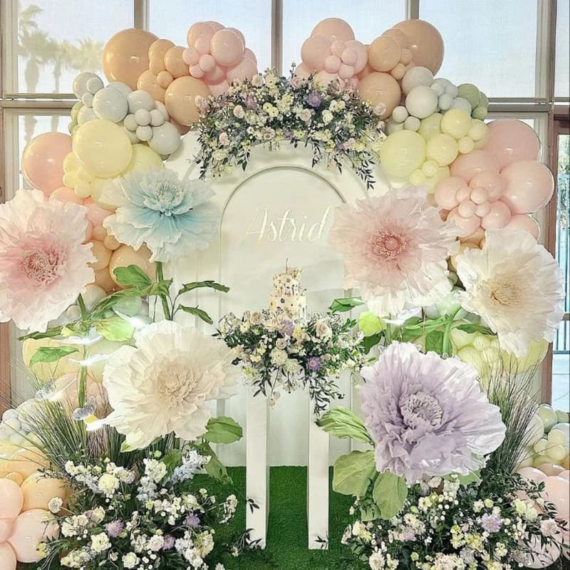 75cm garza gigante peonia fiori artificiali fatti a mano fiore finto matrimonio sfondo Display compleanno Baby Shower decorazioni