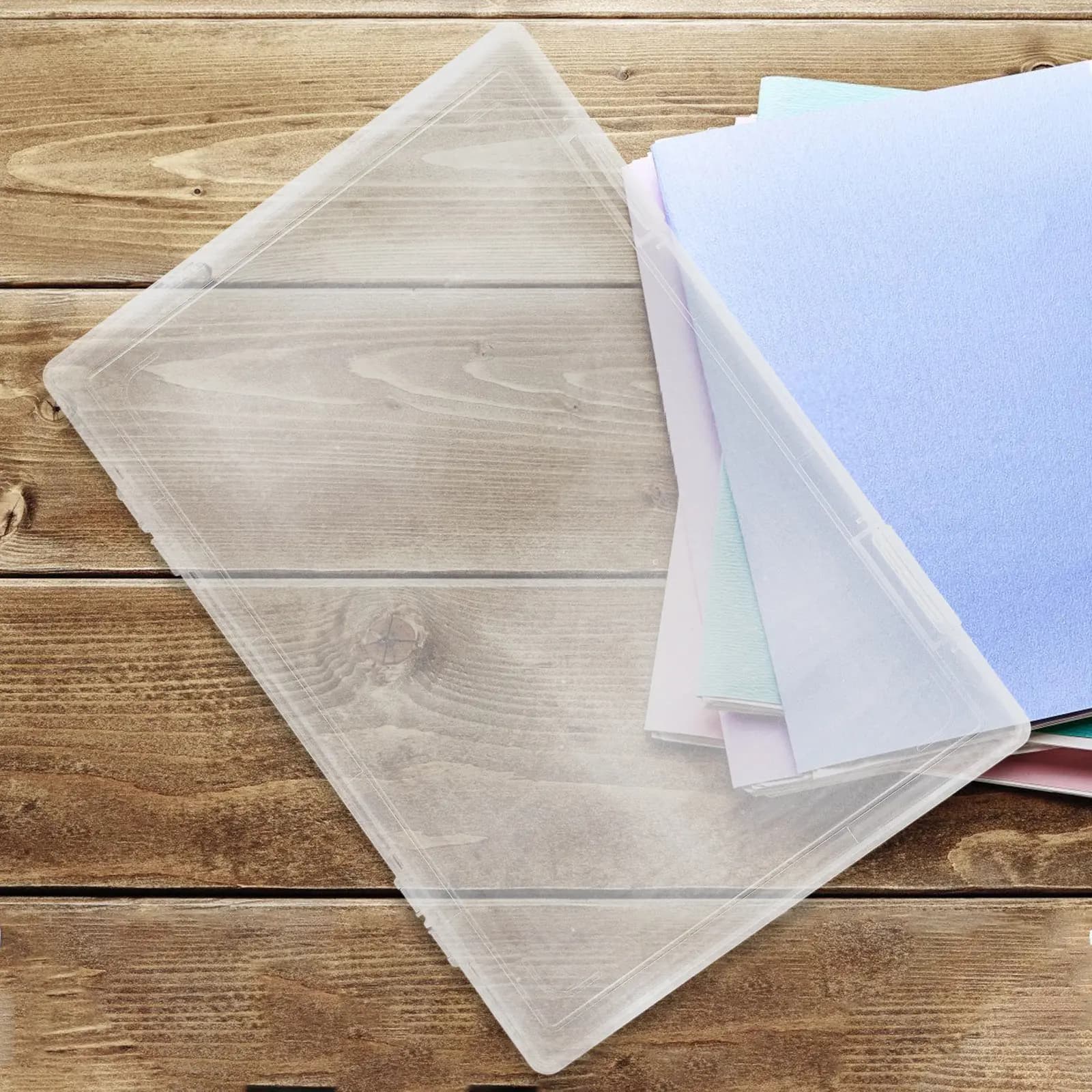 2 contenitori per documenti trasparenti, organizer per documenti, porta documenti, contenitore per documenti in plastica, custodia antipolvere per documenti