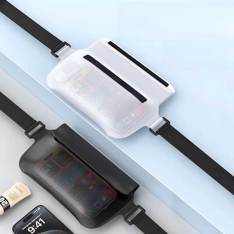 Marsupio Impermeabile, Borsa per Cellulare, Attrezzatura per Nuoto, Rafting, Snorkeling, Attrezzatura da Spiaggia, Borsa Impermeabile Trasparente per Fotografie