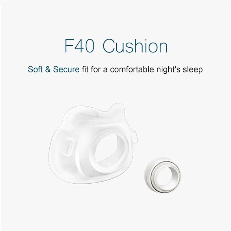 2X Replacement cushion for Resmed Airfit F40, silicone integral cushion, silicone nasal tip, mouth mask and nose Large-LICG