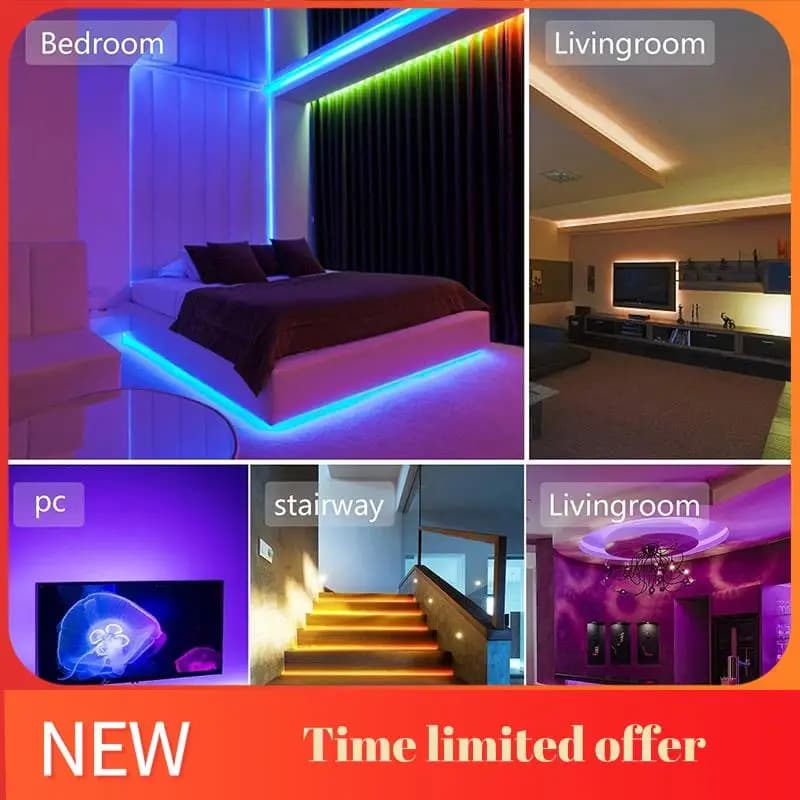 Strisce luminose a LED impermeabili ABRN-10M con controller a 44 tasti Strisce luminose RGB che cambiano colore flessibile