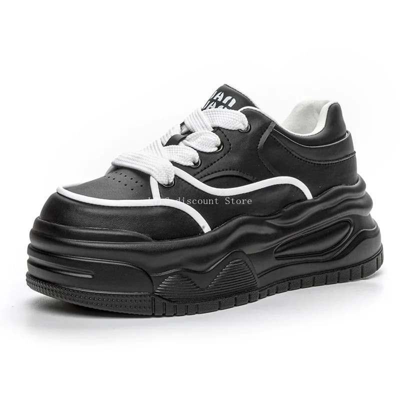 New Thick Soled Fashion White Shoes for Spring and Summer 2025 Casual Sports Shoes, Comfortable Thick Soled Women's Sports Shoes