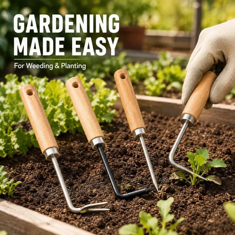 Root Puller Weeding Tool Multifunction Garden Hand Shovel for Pot Soil Loosening Transplanting Plants and Yard Weed Removal