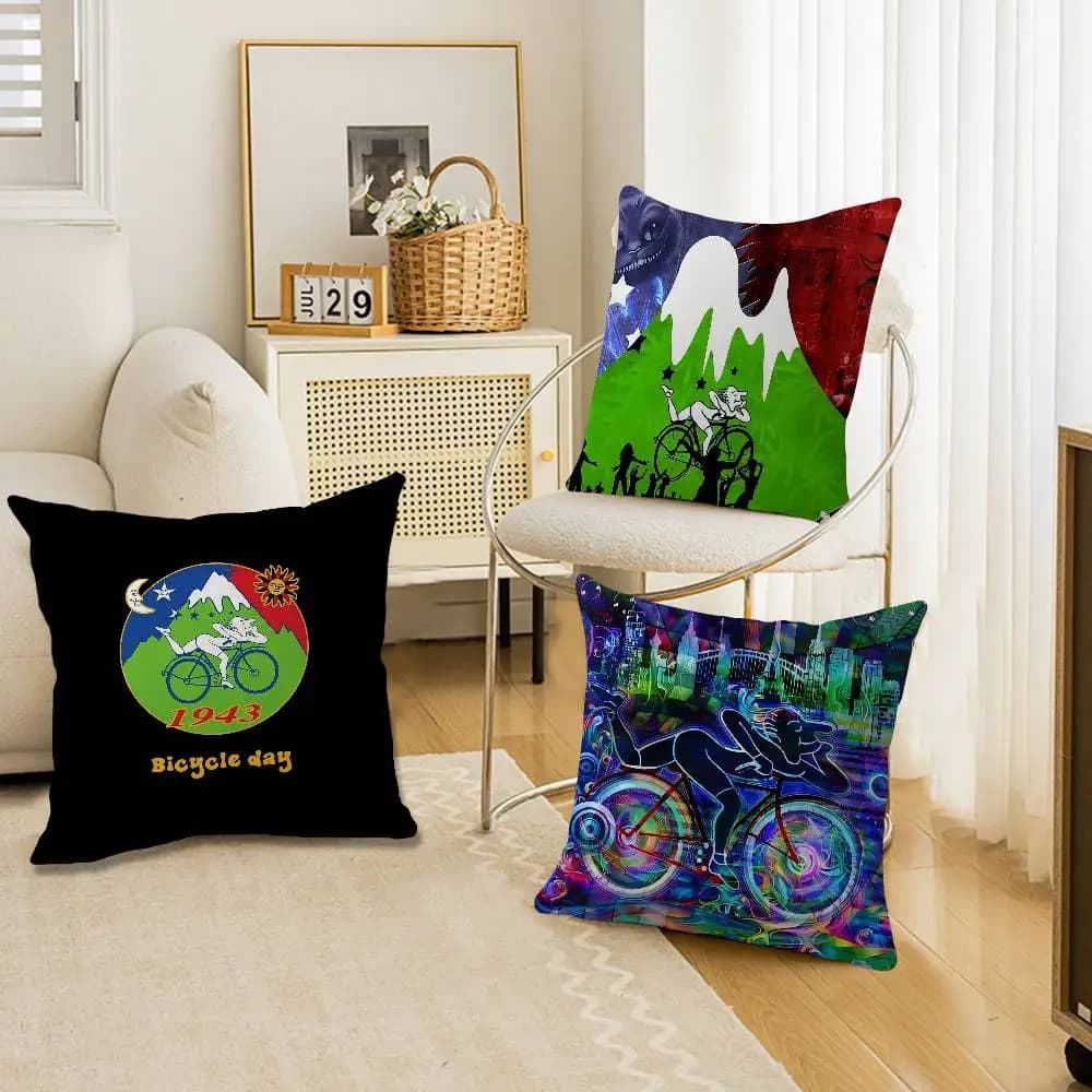 LSD 1943 Albert Hofmann Pillow Cover Design cushion Cover decor Holiday Decorati