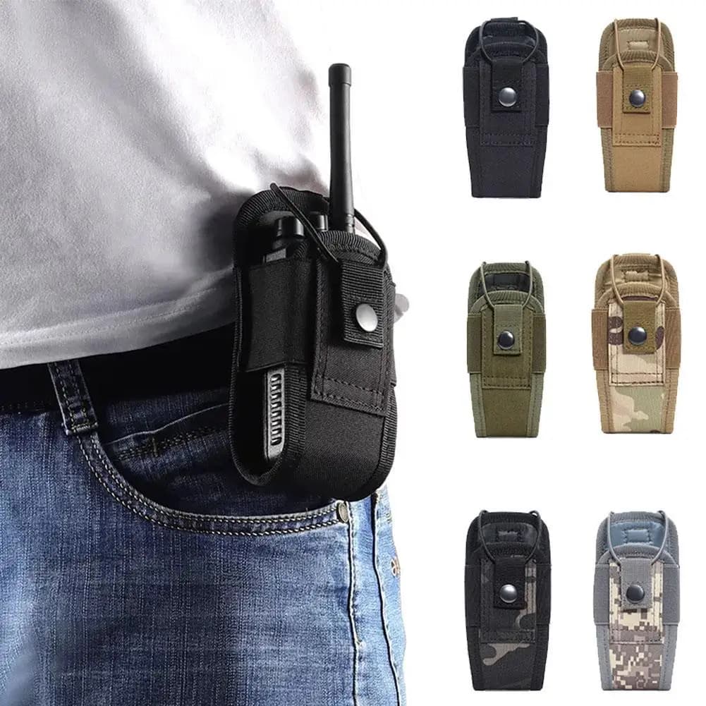 Borsa da trasporto tattica multifunzionale per walkie-talkie per custodia protettiva per walkie-talkie tascabile con supporto per radio Molle 2025