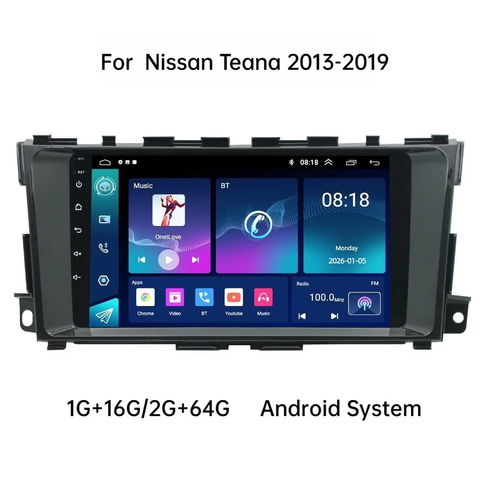 For Nissan Teana 2013-2019 Car Multimedia Player Large Touth Screen Bluetooth Car GPS Navigation CarPlay