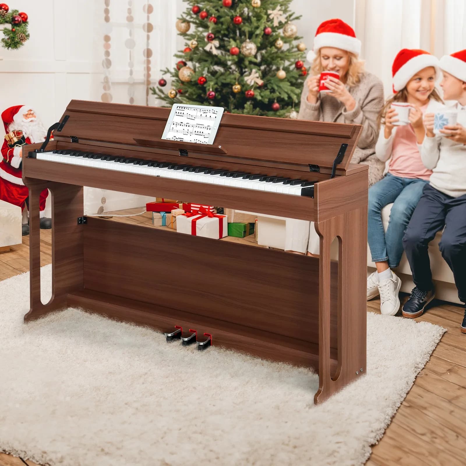 88 Key Full Weighted Digital Electric Piano,Headphone,3 Pedals,Stand