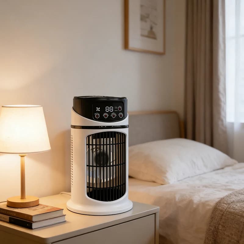 Ventilatore da tavolo con ricarica USB, umidificatore, timer spray, portatile, silenzioso, ventilatore rinfrescante per uso domestico, ventilatore per il raffreddamento dell'aria
