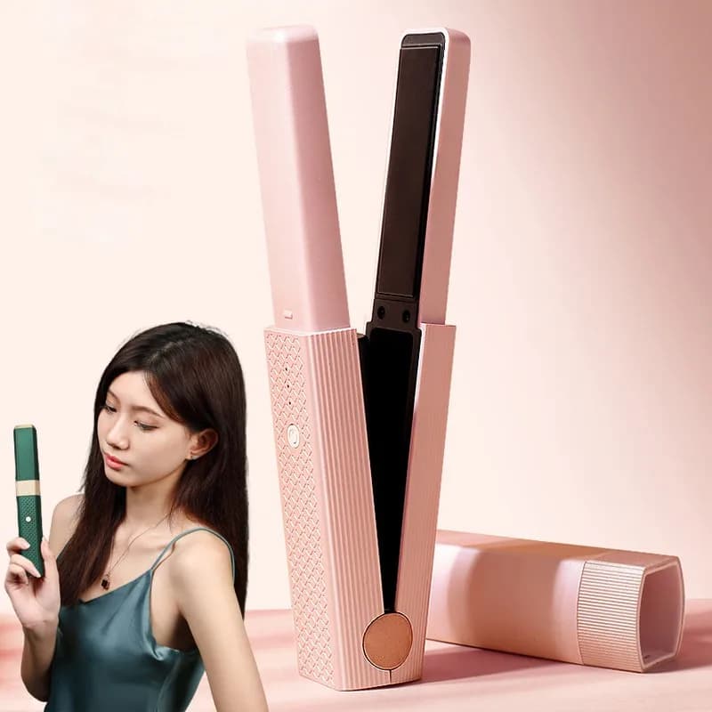 New iron curler mini hair plate USB charging tool for styling ceramic wireless curler plate dry