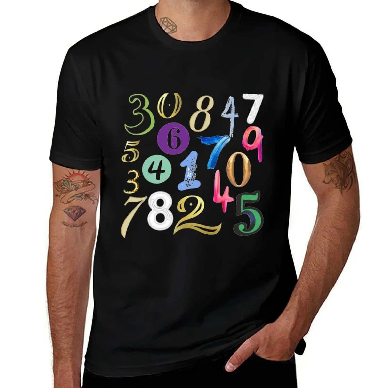 Numeri: l'adesivo. T-shirt traspirante ad asciugatura rapida